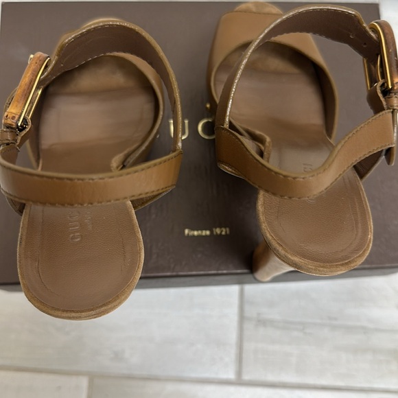 Brown Gucci acelo platform leather sandal - Picture 5 of 9